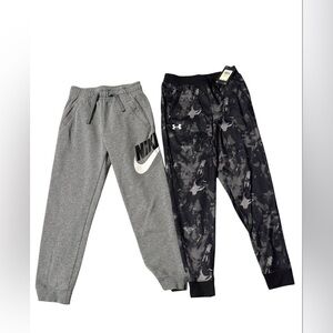 Nike & Under Armour NWT Kids Joggers - Black and Gray Pattern